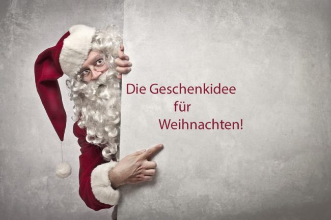 Weihnachtsmann hat eine Geschenkidee